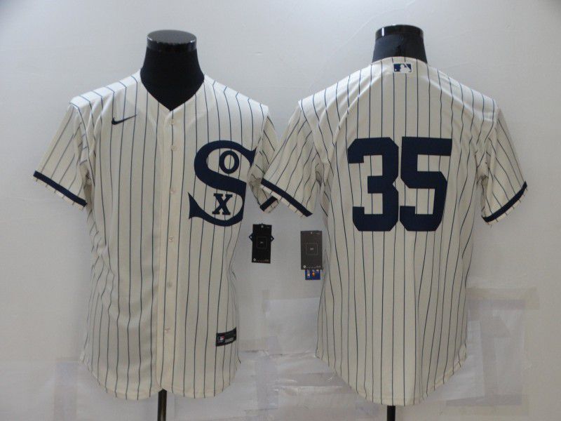 Men Chicago White Sox #35 No Name Cream stripe Dream version Elite Nike 2021 MLB Jersey->chicago white sox->MLB Jersey